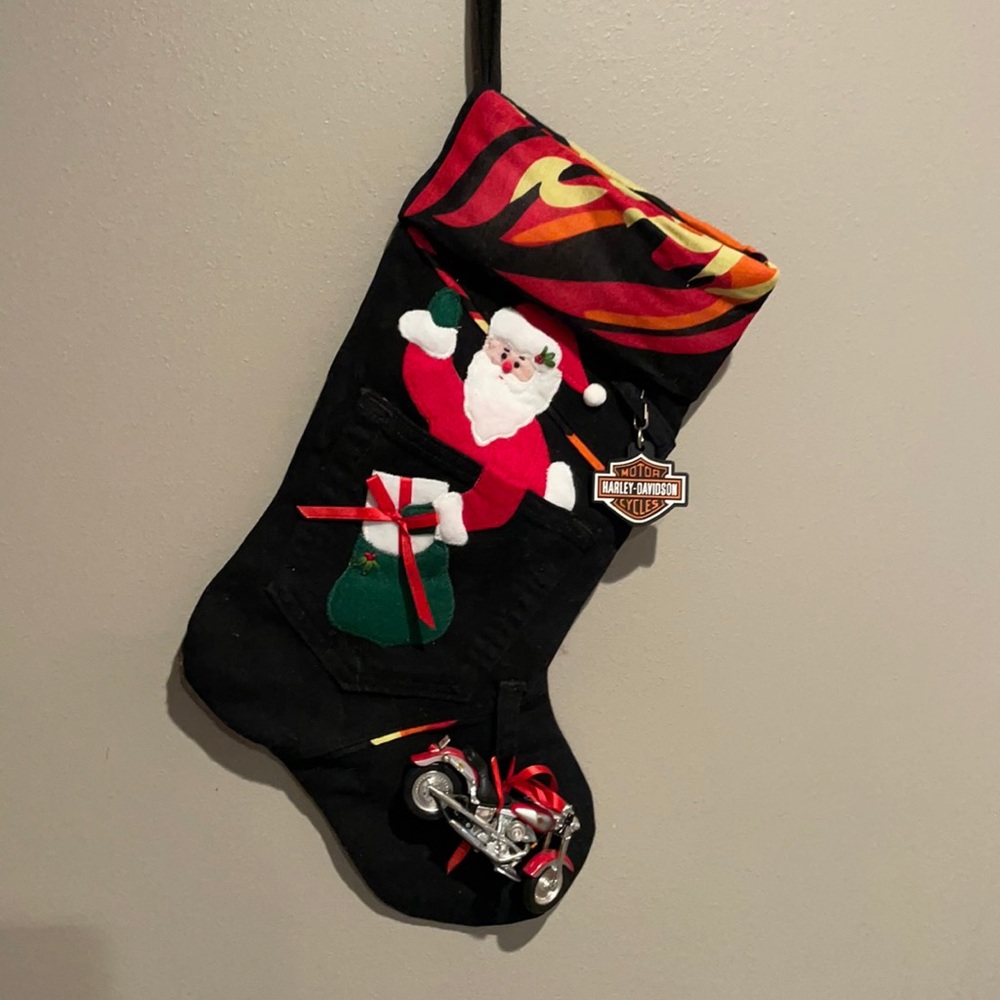 Harley Davidson handmade stocking